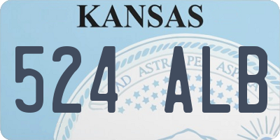 KS license plate 524ALB