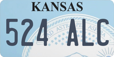 KS license plate 524ALC