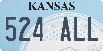 KS license plate 524ALL
