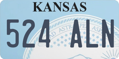 KS license plate 524ALN