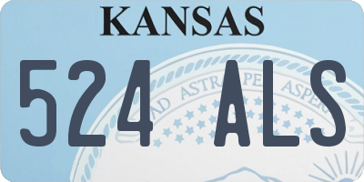 KS license plate 524ALS