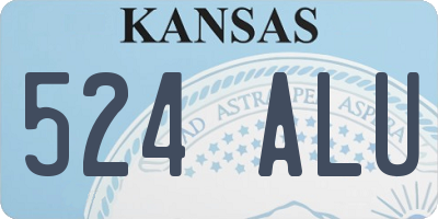 KS license plate 524ALU