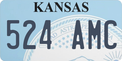 KS license plate 524AMC