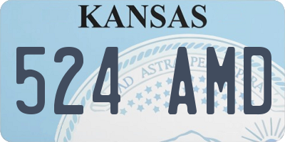 KS license plate 524AMD