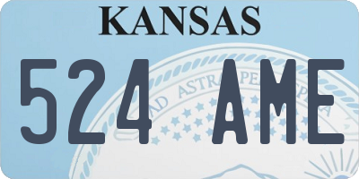 KS license plate 524AME