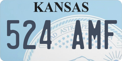 KS license plate 524AMF