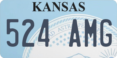 KS license plate 524AMG