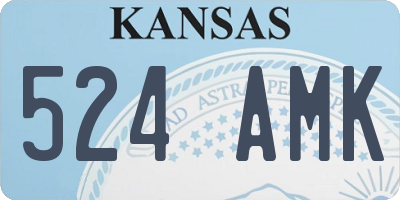 KS license plate 524AMK