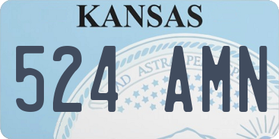KS license plate 524AMN