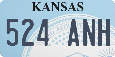KS license plate 524ANH
