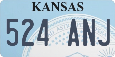 KS license plate 524ANJ