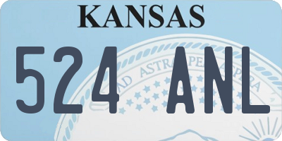 KS license plate 524ANL