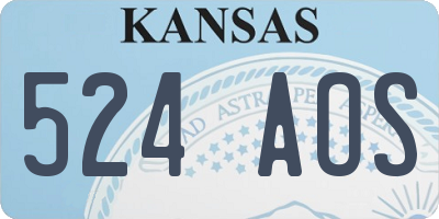 KS license plate 524AOS