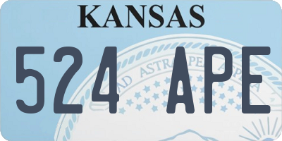 KS license plate 524APE