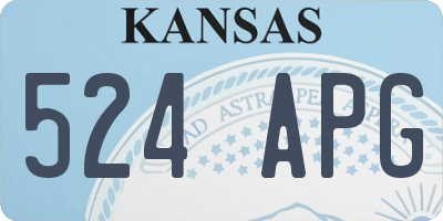 KS license plate 524APG