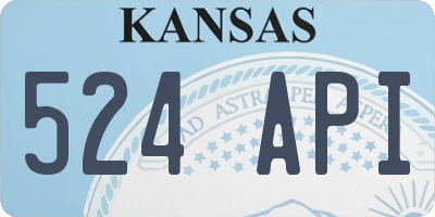 KS license plate 524API