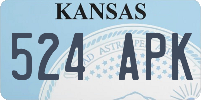 KS license plate 524APK