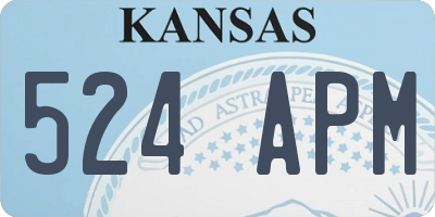 KS license plate 524APM