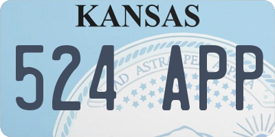 KS license plate 524APP