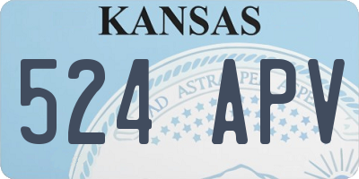KS license plate 524APV