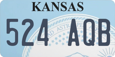 KS license plate 524AQB