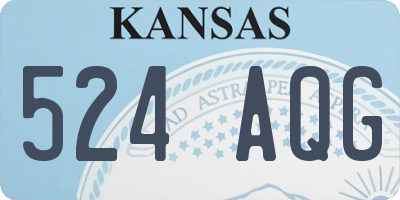 KS license plate 524AQG