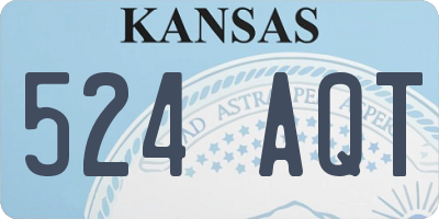 KS license plate 524AQT