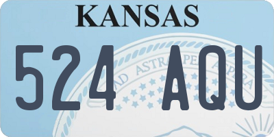 KS license plate 524AQU
