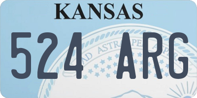 KS license plate 524ARG