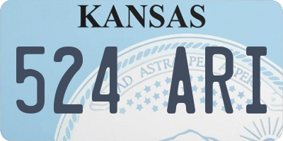 KS license plate 524ARI