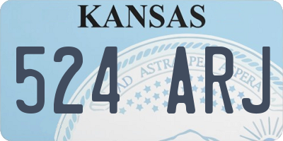 KS license plate 524ARJ