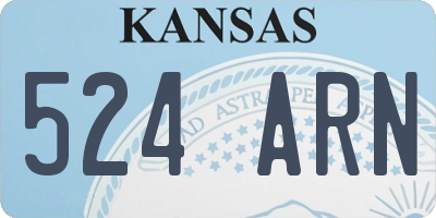 KS license plate 524ARN