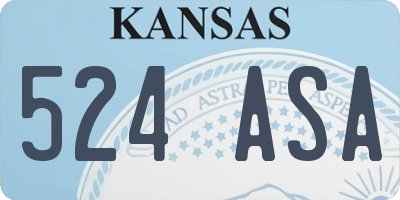 KS license plate 524ASA
