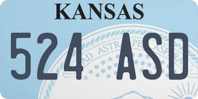 KS license plate 524ASD