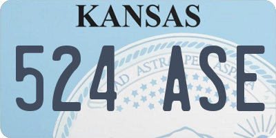 KS license plate 524ASE