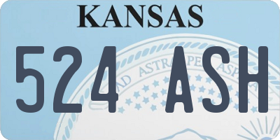 KS license plate 524ASH