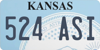 KS license plate 524ASI