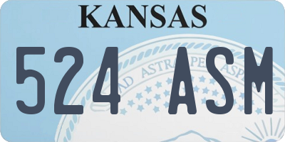 KS license plate 524ASM