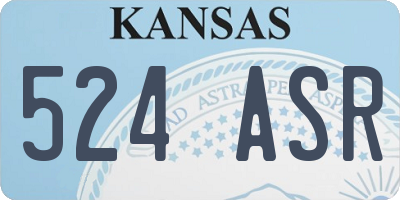 KS license plate 524ASR
