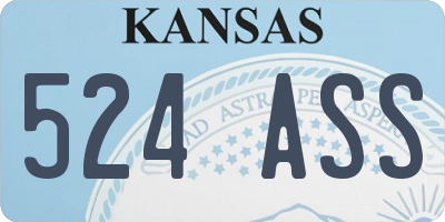 KS license plate 524ASS