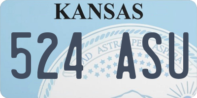 KS license plate 524ASU