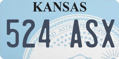 KS license plate 524ASX
