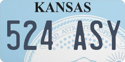 KS license plate 524ASY