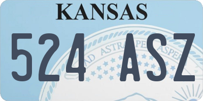 KS license plate 524ASZ