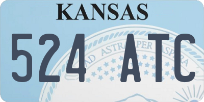 KS license plate 524ATC