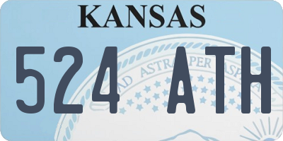 KS license plate 524ATH