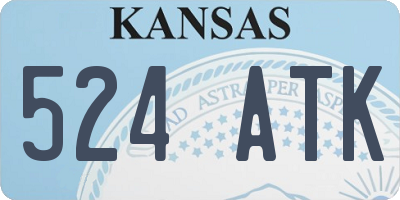 KS license plate 524ATK