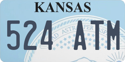 KS license plate 524ATM