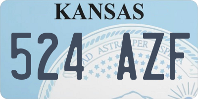 KS license plate 524AZF
