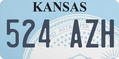 KS license plate 524AZH
